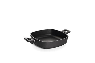 Woll Nowo Titanium Gusspfanne viereckig - Induktiv -, mit 2 Seitengriffen, 28x28 cm, 7 cm hoch, Geeignet für alle Herdarten, Aluminiumguss, Antihaft-Versiegelung, backofenfest, schwarz im Sale